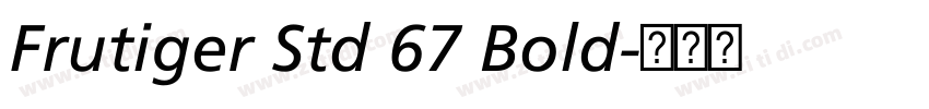 Frutiger Std 67 Bold字体转换